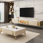 Console multimediale contemporanea Supporto multimediale per TV in pietra con cassetti