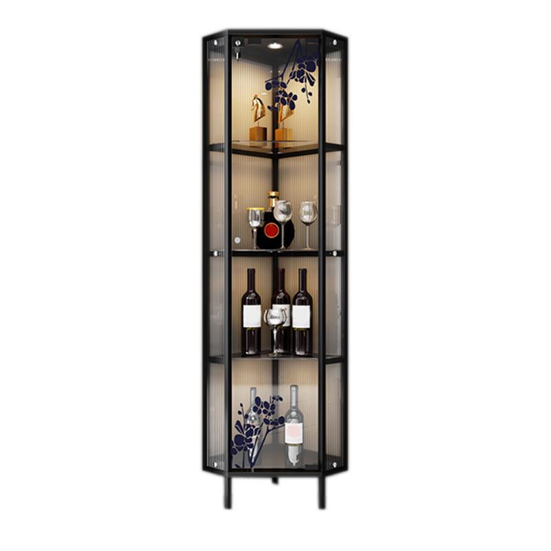 Glass Door Curio Display Glam Style Display Stand with Shelves Clearhalo 'Display & China Cabinets' 'display_china_cabinets' 'furn' 'furn_display_china_cabinets' 'Furniture' 'Kitchen & Dining Furniture' 1200x1200_c00b2544-3245-4474-b865-49463454c04d
