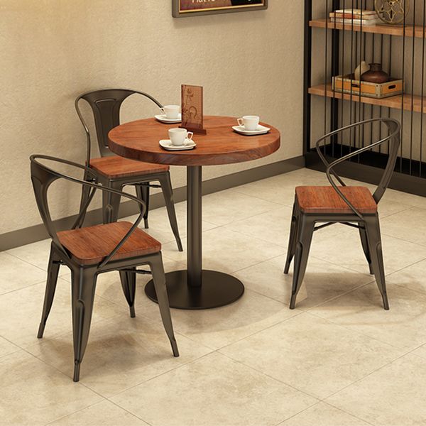 Simple Style Home Wood Dining Table Round Shape Table with Single Pedestal Base Clearhalo ' dining_table' 'Dining Tables & Seating' 'Dining Tables' 'furn' 'furn_dining_table' 'Furniture' 'furniture_dining_table' 'Kitchen & Dining Furniture' 'kitchen&dining_furn' 'kitchen' 'kitchen_dining_table' 1200x1200_c00b6bb6-2bdd-4aae-a10b-e8ce57673eb4