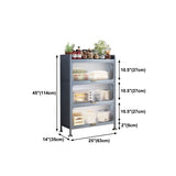 Dining Room Minimalism Buffet Server Glass Doors Metal Frame Dining Server Clearhalo 'buffet_sideboard' 'Buffets & Sideboards' 'furn' 'furn_buffet_sideboard' 'Furniture' 'Kitchen & Dining Furniture' 1200x1200_c00c2ef4-5dc7-4707-8d4e-8d1016c33a9e