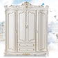 French Country Wardrobe Armoire with Drawer Wooden Wardrobe Cabinet