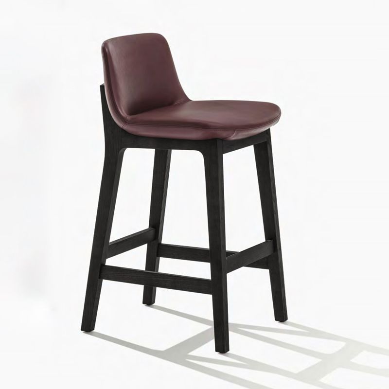 Scandinavian Indoor Solid Wood Bar Stool Upholstered Bar Stool Clearhalo 'Bar Furniture' 'Bar Stools' 'bar_stools' 'furn' 'furn_bar_stools' 'Furniture' 'Kitchen & Dining Furniture' 1200x1200_c00cd315-6bf7-484b-9db8-292db027e059