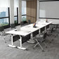 Escritorio plegable blanco escritorio fabricado con escritorio rectangular de madera fabricada con ruedas con ruedas