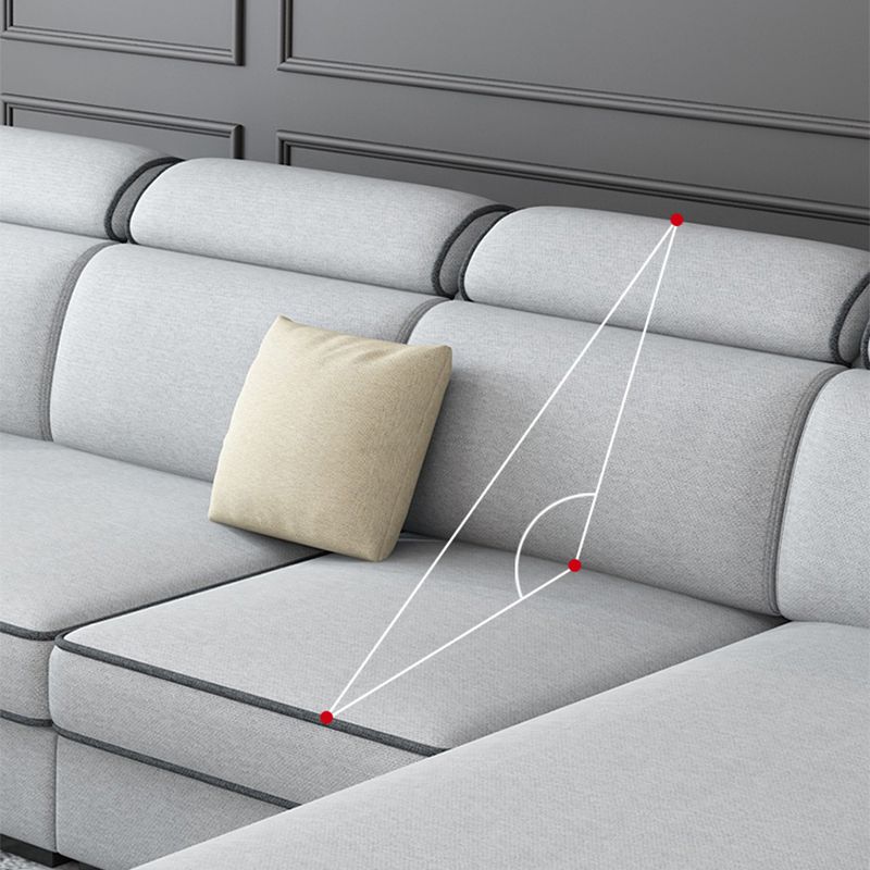 Contemporary Sofa Grey L-Shape High Back Square Arm Sectional with Storage Clearhalo 'furn' 'furn_sectionals' 'Furniture' 'furniture_sectionals' 'Living Room Furniture' 'Sectionals' 1200x1200_c00fe691-eada-4e18-acb1-5958cf218e36