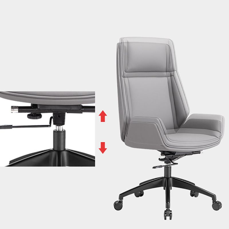 Contemporary Chair Adjustable Seat Height Pillow Included Gray Office Chair Clearhalo 'furn' 'furn_office_chair' 'Furniture' 'Office Chairs' 'Office Furniture' 'office_chair' 1200x1200_c01029d0-2f36-4742-bad1-70bb2a2f7210