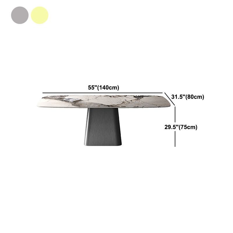 Modern Style Sintered Stone Dining Set Rectangle 1/2/4/7 Pieces Dining Set Clearhalo 'Dining Room Sets' 'Dining Tables & Seating' 'dining_room_set' 'furn' 'furn_dining_room_set' 'Furniture' 'Kitchen & Dining Furniture' 1200x1200_c0103fba-eb7b-46a1-b698-45143f6e8350