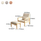 Bras en bois de style nordique inclus avec chaise d'accent salon coussin