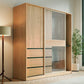 Engineered Wood Wardrobe Armoire with Drawer Modern Wardrobe Closet