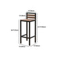 Industrial Rectangle Artificial Wood Bar Table Set 1/5 Pieces Counter Table with Stools