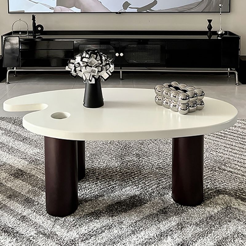 16"H Contemporary Coffee Table White 3 Legs Coffee Cocktail Table Clearhalo 'Coffee & Accent Tables' 'Coffee Tables' 'coffee_tables' 'furn' 'furn_coffee_tables' 'Furniture' 'Living Room Furniture' 1200x1200_c0123a8e-3351-4303-a916-5a0169785dca