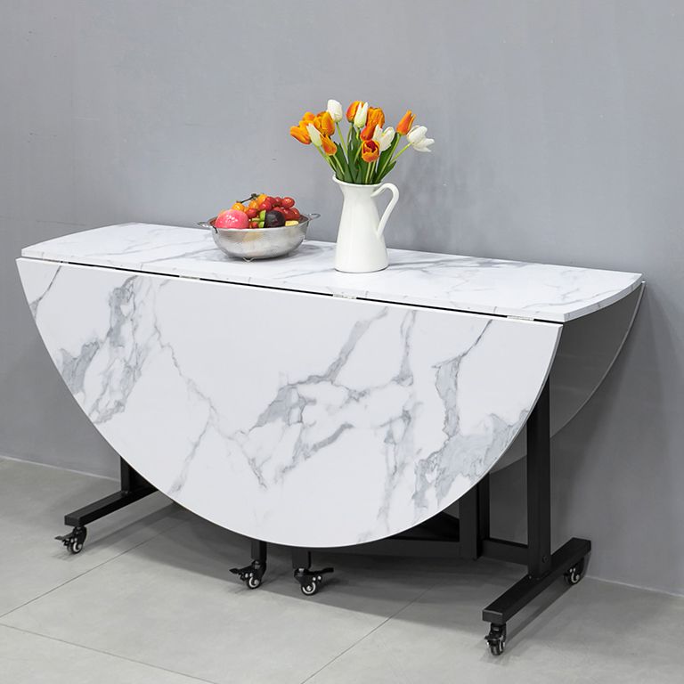 Mid-Century Round MDF Dining Table Standard Dining Table for Kitchen Clearhalo ' dining_table' 'Dining Tables & Seating' 'Dining Tables' 'furn' 'furn_dining_table' 'Furniture' 'furniture_dining_table' 'Kitchen & Dining Furniture' 'kitchen&dining_furn' 'kitchen' 'kitchen_dining_table' 1200x1200_c012dced-fa05-4e63-ad71-ba82a24d6191