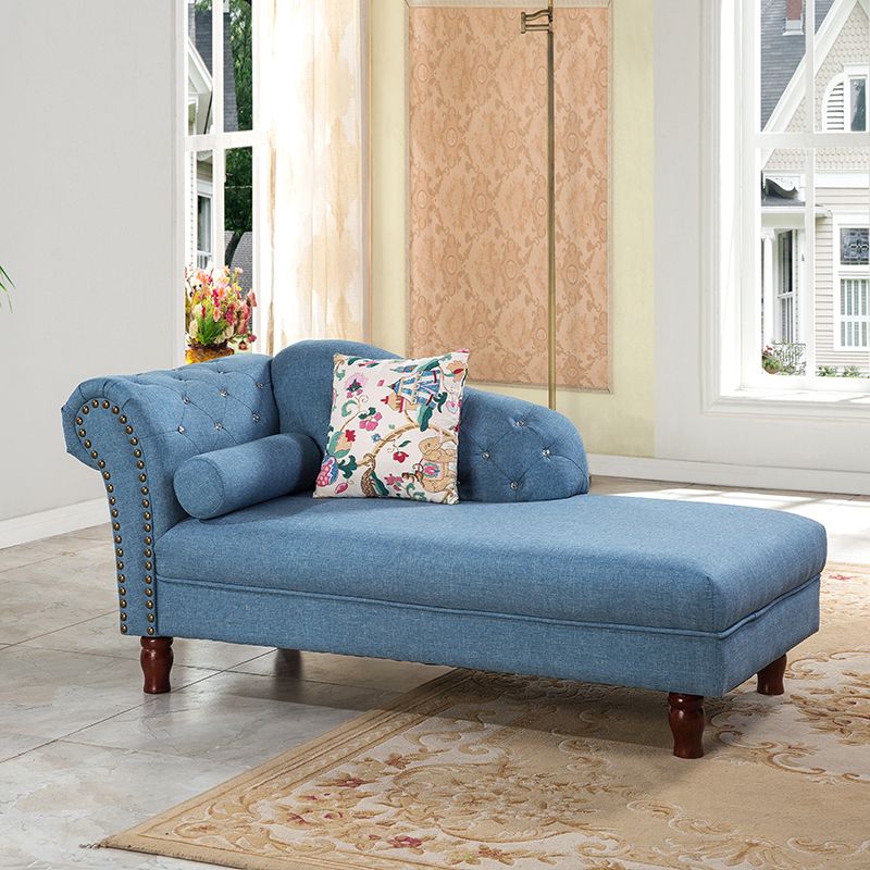 Living Room Velvet Rolled Arms Chaise Modern Chaise Lounge with Upholster Clearhalo 'Chairs & Seating' 'Chaise Lounge' 'chaise_lounge' 'furn' 'furn_chaise_lounge' 'Furniture' 'Living Room Furniture' 1200x1200_c0147817-b03b-4369-a79d-e8bd1482e5bc