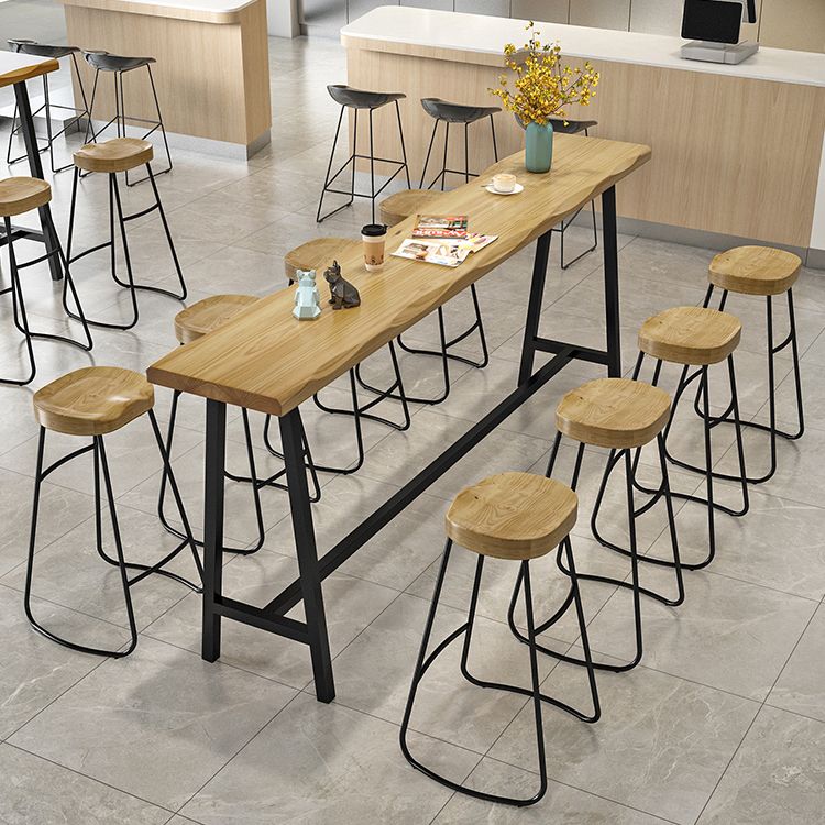 Solid Wood Rectangular Table, Modern Style Home Milk Tea Shop Bar Table Clearhalo 'Bar Furniture' 'Bar Tables' 'bar_tables' 'furn' 'furn_bar_tables' 'Furniture' 'Kitchen & Dining Furniture' 1200x1200_c0155c6e-b943-4040-82bd-6a2588c8035b
