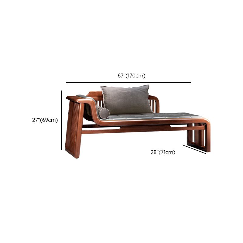 Traditional Brown Solid Wood Accent Chair Faux Leather Chaise Clearhalo 'Chairs & Seating' 'Chaise Lounge' 'chaise_lounge' 'furn' 'furn_chaise_lounge' 'Furniture' 'Living Room Furniture' 1200x1200_c01573b1-384e-424f-98f1-17ae3ed2590b