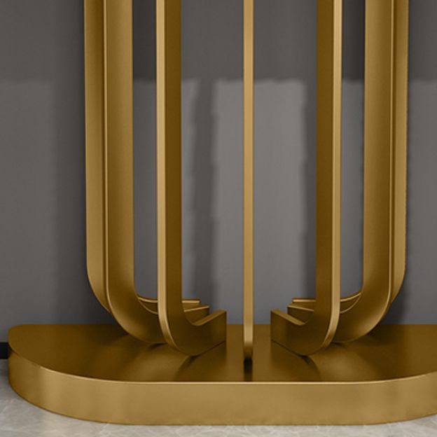 Glam Marble Console Accent Table Half Moon Console Sofa Table for Hall Clearhalo 'Console Tables' 'console_tables' 'Entry & Mudroom Furniture' 'furn' 'furn_console_tables' 'Furniture' 1200x1200_c0163fae-89a8-41b3-8065-bd1b483764fe