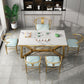 Metal Traditional Luxury Rectangle Table Sintered Stone Top Table with Trestle Base Clearhalo ' dining_table' 'Dining Tables & Seating' 'Dining Tables' 'furn' 'furn_dining_table' 'Furniture' 'furniture_dining_table' 'Kitchen & Dining Furniture' 'kitchen&dining_furn' 'kitchen' 'kitchen_dining_table' 1200x1200_c018825b-4778-4803-8df4-ef52c3b213bf