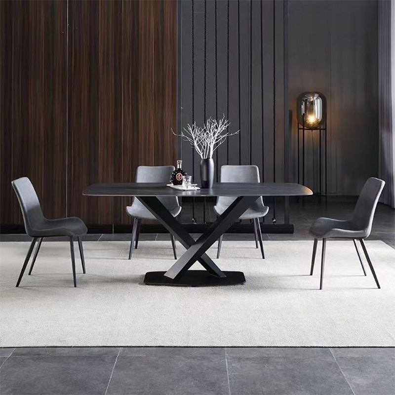 Simplicity Style Furniture Rectangle Stone Dining Room Table for Kitchen
