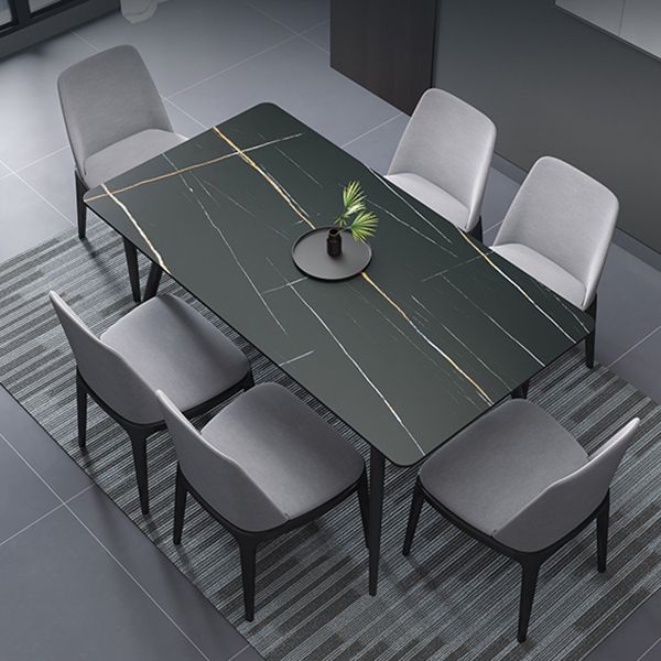 Metal Industrial Rectangle Dining Table Sintered Stone Table for Dining Room Clearhalo ' dining_table' 'Dining Tables & Seating' 'Dining Tables' 'furn' 'furn_dining_table' 'Furniture' 'furniture_dining_table' 'Kitchen & Dining Furniture' 'kitchen&dining_furn' 'kitchen' 'kitchen_dining_table' 1200x1200_c01d3e91-8daf-49f2-b3d0-1ae3bf689acf
