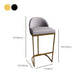 Contemporary Armless Dining Stools Metal Bar Stools with Footrest
