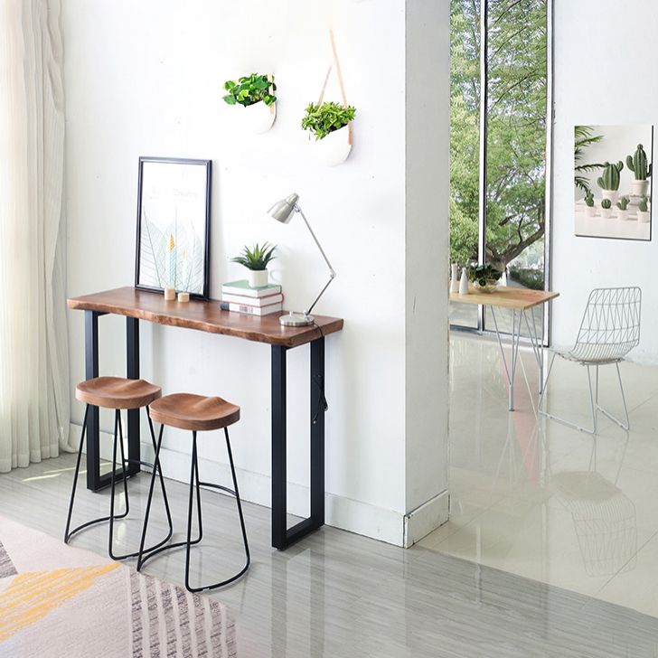Set de mostrador de madera maciza industrial 1/2/3 Piezas taburete de bar de sala de estar y mesa