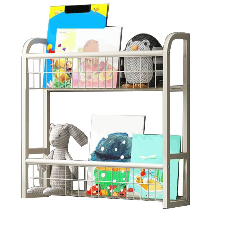 Floating Contemporary Bookcase Metal Closed Back Bookshelf with Shelves Clearhalo 'Bookcases' 'furn' 'furn_bookcases' 'Furniture' 'Office Furniture' 1200x1200_c01ffcba-9b83-4a2b-9442-f06eedf514cf