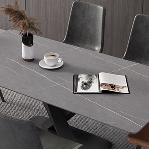 Modern Dinette Set 1/4/5/6/7 Pieces Dining Table Set with Sintered Stone Top Clearhalo 'Dining Room Sets' 'Dining Tables & Seating' 'dining_room_set' 'furn' 'furn_dining_room_set' 'Furniture' 'furniture_dining_room_set' 'Kitchen & Dining Furniture' 1200x1200_c0201b6c-da71-477f-8f6c-03e2704057b8