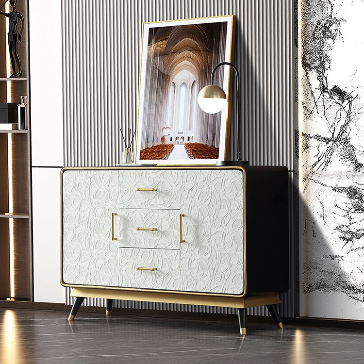 Glam Birch Sideboard Adjustable Shelving Cabinets Credenza with Drawer for Living Room Clearhalo 'buffet_sideboard' 'Buffets & Sideboards' 'furn' 'furn_buffet_sideboard' 'Furniture' 'furniture_buffet_sideboard' 'Kitchen & Dining Furniture' 1200x1200_c0207eab-1365-42ec-abbb-f7989a998743