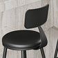 Industrial Armless Backrest Counter Stool Iron Bar Stool with Leather Cushion Clearhalo 'Bar Furniture' 'Bar Stools' 'bar_stools' 'furn' 'furn_bar_stools' 'furniture_bar_stools' 'Kitchen & Dining Furniture' 'kitchen&dining_furn' 'kitchen' 'kitchen_furn' Furniture' 1200x1200_c0215f3a-fddd-4cce-9634-be150ce265c0