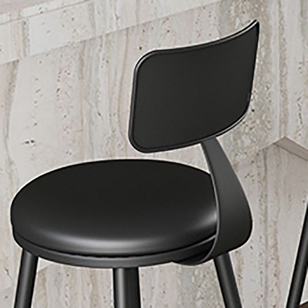 Industrial Armless Backrest Counter Stool Iron Bar Stool with Leather Cushion Clearhalo 'Bar Furniture' 'Bar Stools' 'bar_stools' 'furn' 'furn_bar_stools' 'furniture_bar_stools' 'Kitchen & Dining Furniture' 'kitchen&dining_furn' 'kitchen' 'kitchen_furn' Furniture' 1200x1200_c0215f3a-fddd-4cce-9634-be150ce265c0