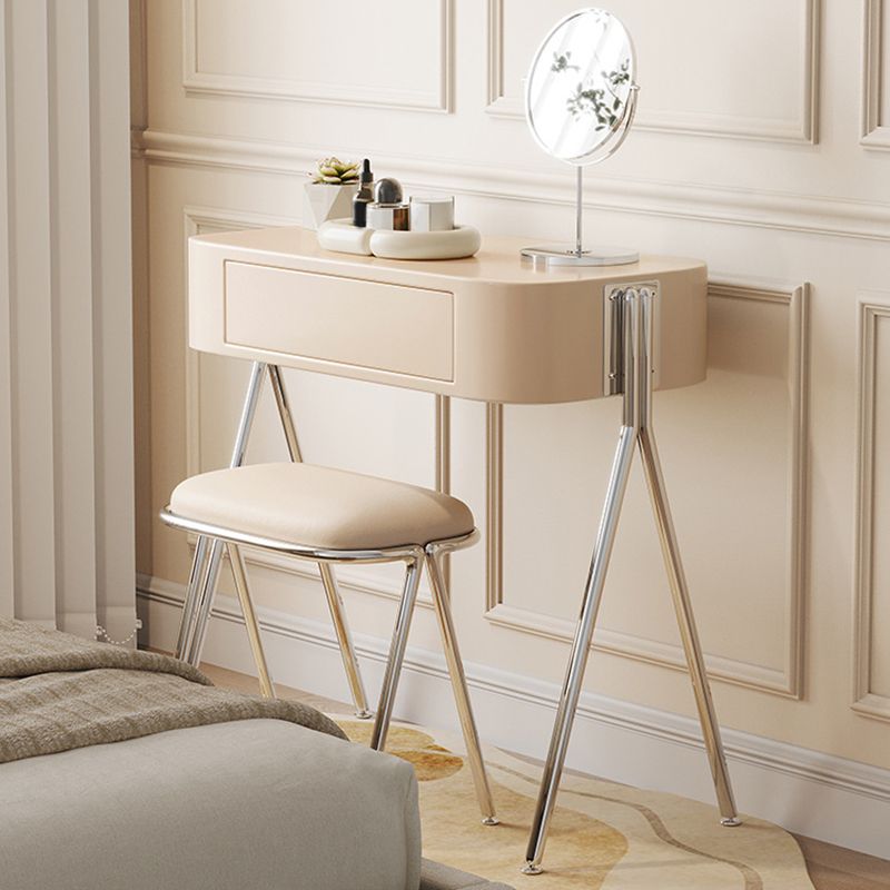 Ontwikkelde houten ijdelheid en ontlasting in zwart/beige kaptafel