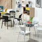 Modern Style Glass Dining Table Round Table with Metal Frame for Home Use Clearhalo ' dining_table' 'Dining Tables & Seating' 'Dining Tables' 'furn' 'furn_dining_table' 'Furniture' 'furniture_dining_table' 'Kitchen & Dining Furniture' 'kitchen&dining_furn' 'kitchen' 'kitchen_dining_table' 1200x1200_c02548ec-f410-4ac2-bb8a-829ec67f124e