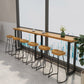 Kitchen Natural Finish Solid Wood Pub Table with Black Metal Frame Clearhalo 'Bar Furniture' 'Bar Tables' 'bar_tables' 'furn' 'furn_bar_tables' 'Furniture' 'Kitchen & Dining Furniture' 1200x1200_c0281918-9b81-488a-9d8b-d5357a6f637d