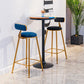 Solid Wood Bar Table Set Glam Round 1/3 Pieces Counter Table for Dining Room