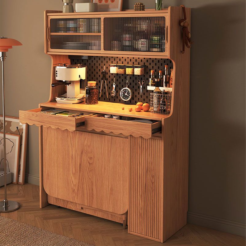 Tabella del server di legno moderno 3 cassetti Apri armadi di archiviazione inclusi per la casa