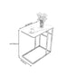 24,4 "hoher Ironcraft C Bodentisch Rechteckig Faux Marmor Top End Table mit Lagerung