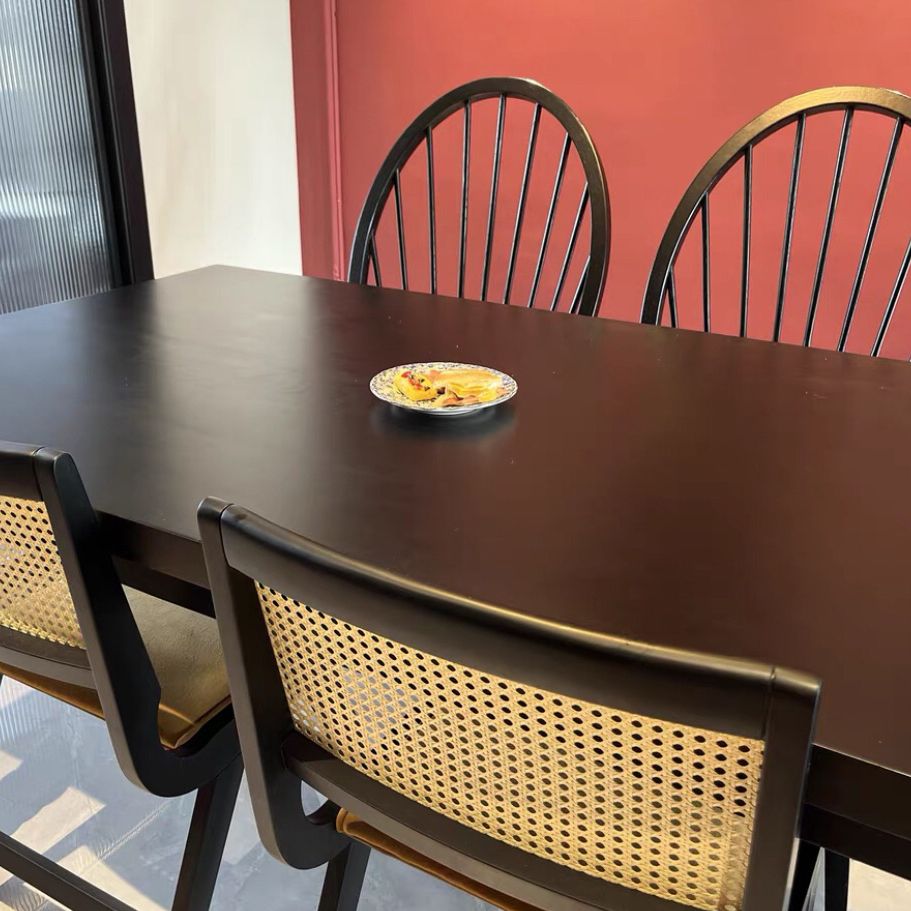 Rectangle Casual Dining Table Solid Wood Fixed Table with 4 Legs Clearhalo ' dining_table' 'Dining Tables & Seating' 'Dining Tables' 'furn' 'furn_dining_table' 'Furniture' 'furniture_dining_table' 'Kitchen & Dining Furniture' 'kitchen&dining_furn' 'kitchen' 'kitchen_dining_table' 1200x1200_c02ae7b9-a720-4e02-bfab-06a0070b761e