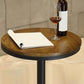 Mesa de bar fija de madera, mesa de Pub de madera maciza de hierro negro para Patio