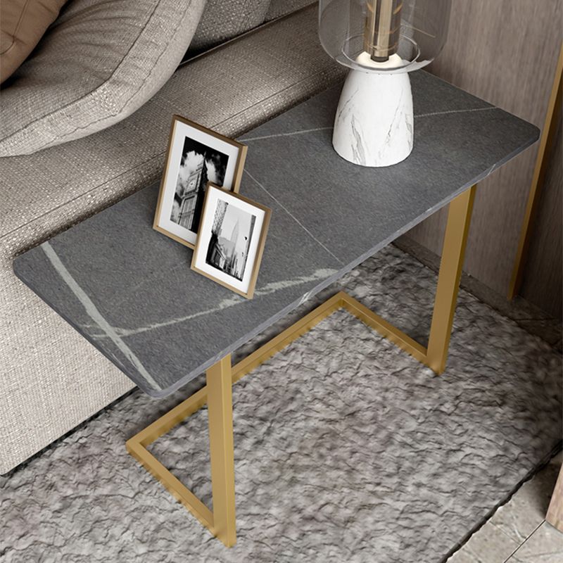 Rectangular Stone Top Corner Table Iron C Side Table 65L X 28W X 55H End Table Clearhalo 'Coffee & Accent Tables' 'End & Side Tables' 'end_side_table' 'end_side_tables' 'furn' 'furn_end_side_tables' 'Furniture' 'furniture_end_side_table' 'Living Room Furniture' 1200x1200_c02b1082-9604-439e-91aa-28cadc30c7dc