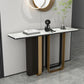 Tabella della console glam da 13 "W Stone White Rectanglegle Console Table