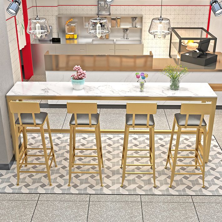 Glam Style Rectangle Bistro Set 1/5/9 Pieces Faux Marble Bar Table Set Clearhalo 'Bar Furniture' 'furn' 'furn_home_bar_bar_sets' 'Furniture' 'Home Bars & Bar Sets' 'home_bar_bar_sets' 'Kitchen & Dining Furniture' 1200x1200_c02c2eb2-e184-46a5-a71b-6df7032ec8c1