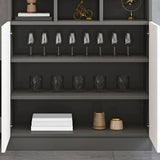 Modern Style Manufactured Wood Floor Wine Bottle Holder with Storage Shelves