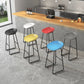 Contemporary Plastic Backrest Counter High Stool with Black Metal Base Clearhalo 'Bar Furniture' 'Bar Stools' 'bar_stools' 'furn' 'furn_bar_stools' 'Furniture' 'Kitchen & Dining Furniture' 1200x1200_c02e48ca-d6b2-435d-b582-ca54034a9b85