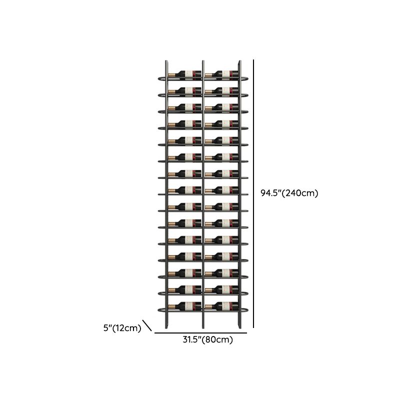 Bouteille à vin de sol moderne et rack de verre en métal rack de vin avec rangement de vin