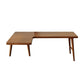 Modern Wooden Office Desk L-Shape Task Desk with 4-Legs for Home