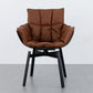 24.41 "L x 24.41" W x 33.46 "H Moderne kussen achterste kussen Top Arms Chair voor woonkamer