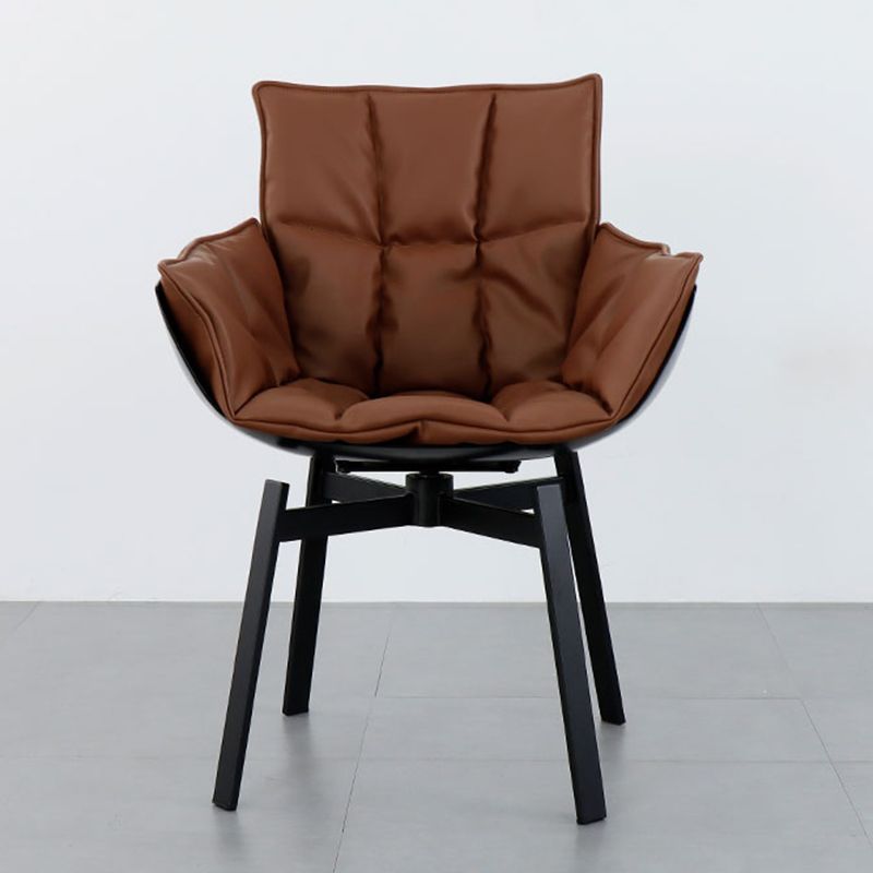24.41 "L x 24.41" W x 33.46 "H Moderne kussen achterste kussen Top Arms Chair voor woonkamer