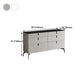 Sideboard in legno moderno ingegnerizzato a buffet a 6 cassetti con pietra per soggiorno