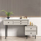 Wood and Metal Vanity Table in Grey/White 5 Storage Drawers Makeup Desk Clearhalo 'Bedroom Furniture' 'furn' 'furn_makeup_vanities' 'Furniture' 'Makeup Vanities' 'makeup_vanities' 1200x1200_c0322af3-7852-45f3-960d-0e5ff0cf79c4
