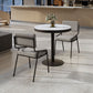 Metalen moderne ronde eettafel Gesinterde stenen tafel voor eetkamer en keuken