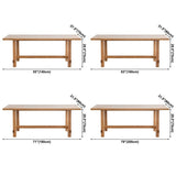 Solid Wood Rectangle Dining Table Modern Contemporary Kitchen Wood Table with Trestle Base Clearhalo ' dining_table' 'Dining Tables & Seating' 'Dining Tables' 'Furniture' 'furniture_dining_table' 'Kitchen & Dining Furniture' 'kitchen&dining_furn' 'kitchen' 'kitchen_dining_table' 1200x1200_c0336ea3-7349-4ca0-a610-887bad6b6407